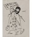 AXEL "Jesus t'aime - Pas autant que moi" - Dessin de presse signé