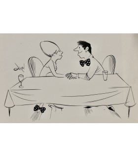 AXEL "Un couple bien assorti" - Dessin de presse original signé.