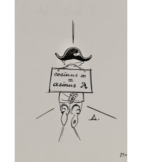 AXEL "La punition" -  Dessin de presse original signé.