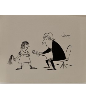 AXEL "L'innocence!" -  Dessin de presse original signé.